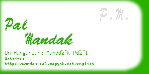 pal mandak business card